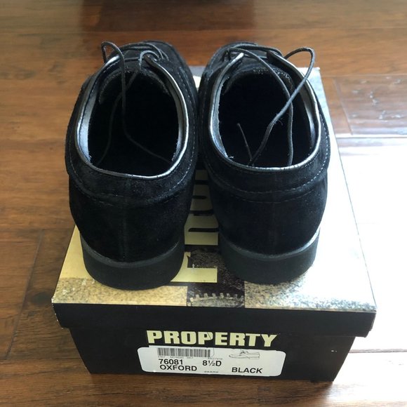 Mens Property brand black suede oxford shoes size 8.5 with box - Picture 7 of 9